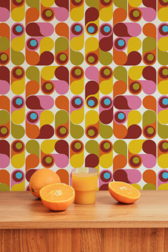 Fancy Walls peel and stick wallpaper retro collection