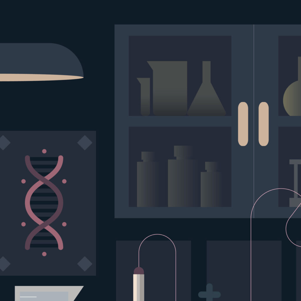 Wall Mural of a science lab