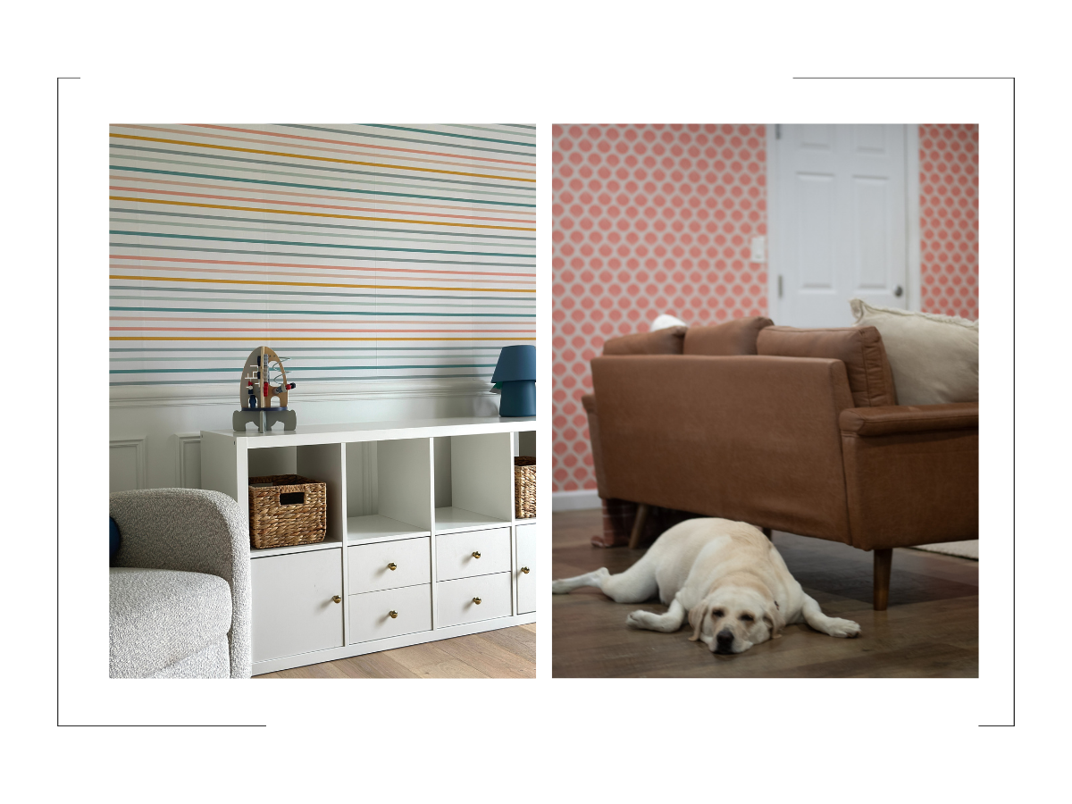 wallpaper in different rooms