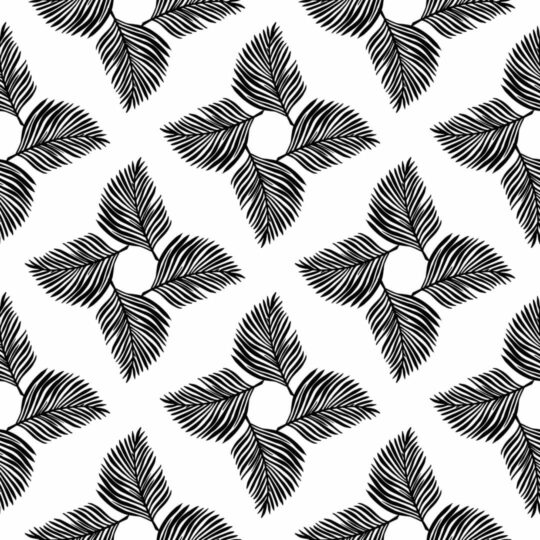 Geometric leaf removable wallpaper