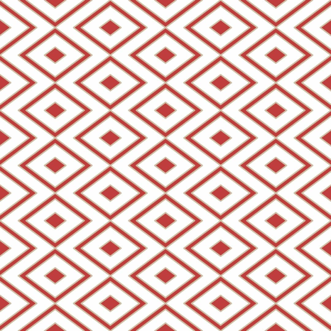 Red rhombus removable wallpaper