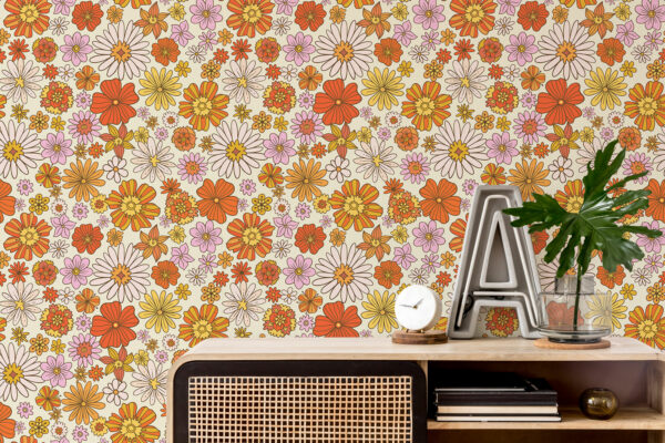 70s peel and stick wallpaper
