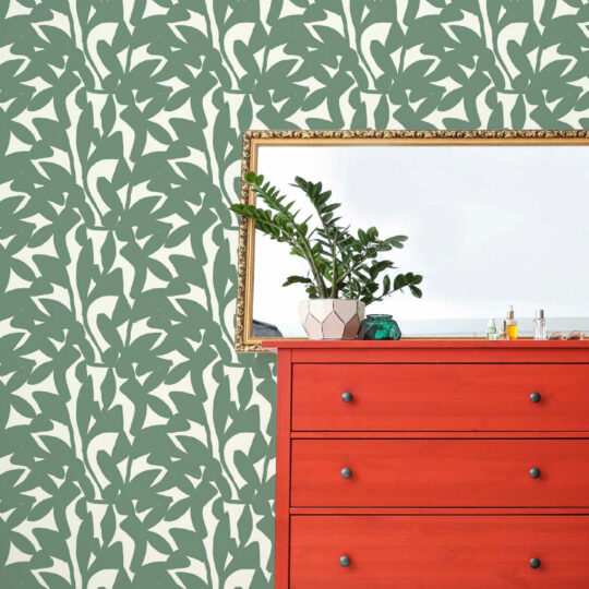Abstract Leaf Wallpaper Design