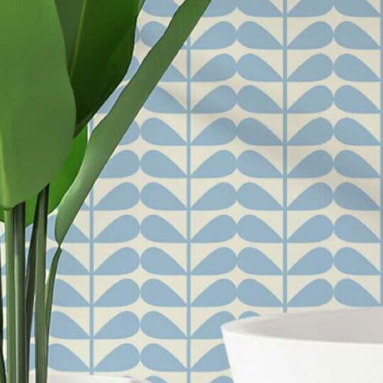 Coastal light blue Wallpaper Design on peel and stick wallpaper
