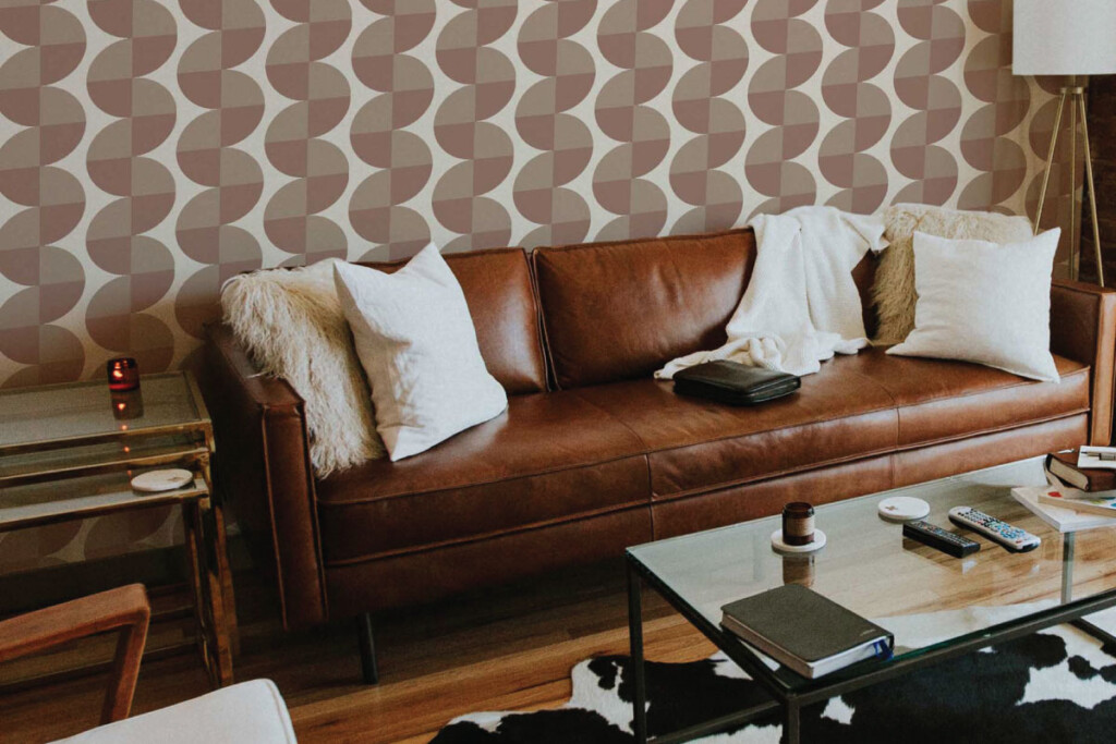 Contrast Textiles and Textures. Geometric and abstract mocha mousse wallpaper patterns.