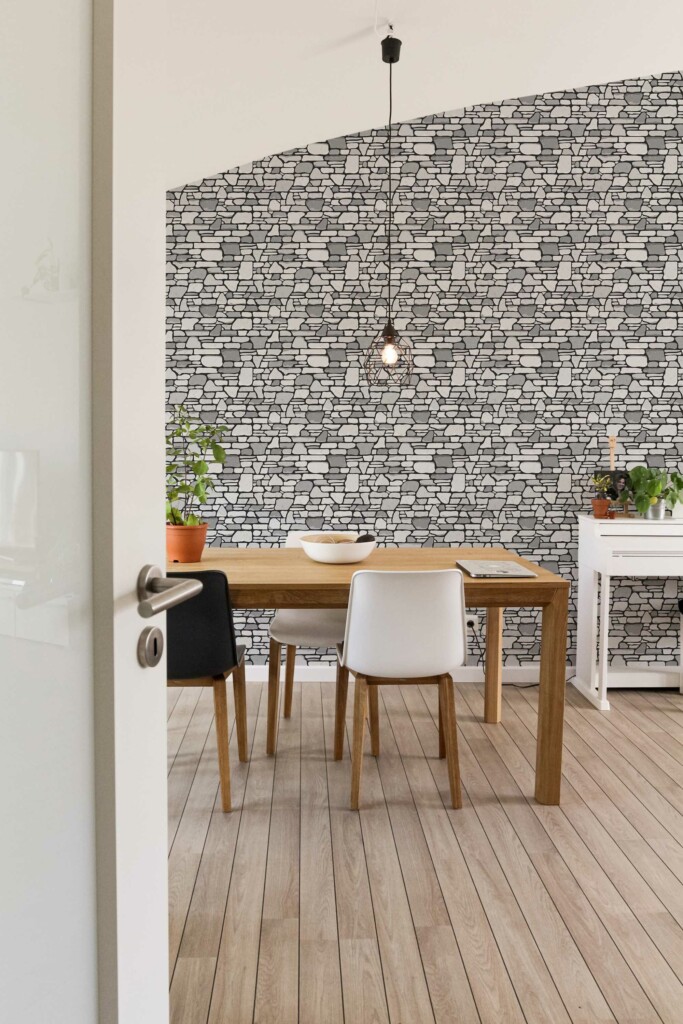 Fancy Walls Peel and Stick Gray Fun Wallpaper
