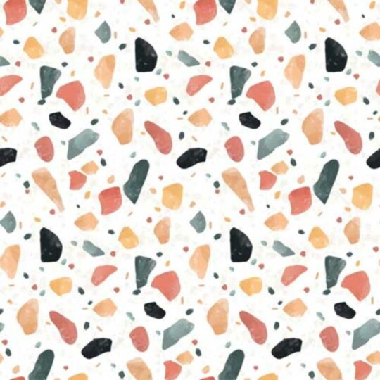 Colorful terrazzo, texture imitation peel and stick or non-pasted wallpaper