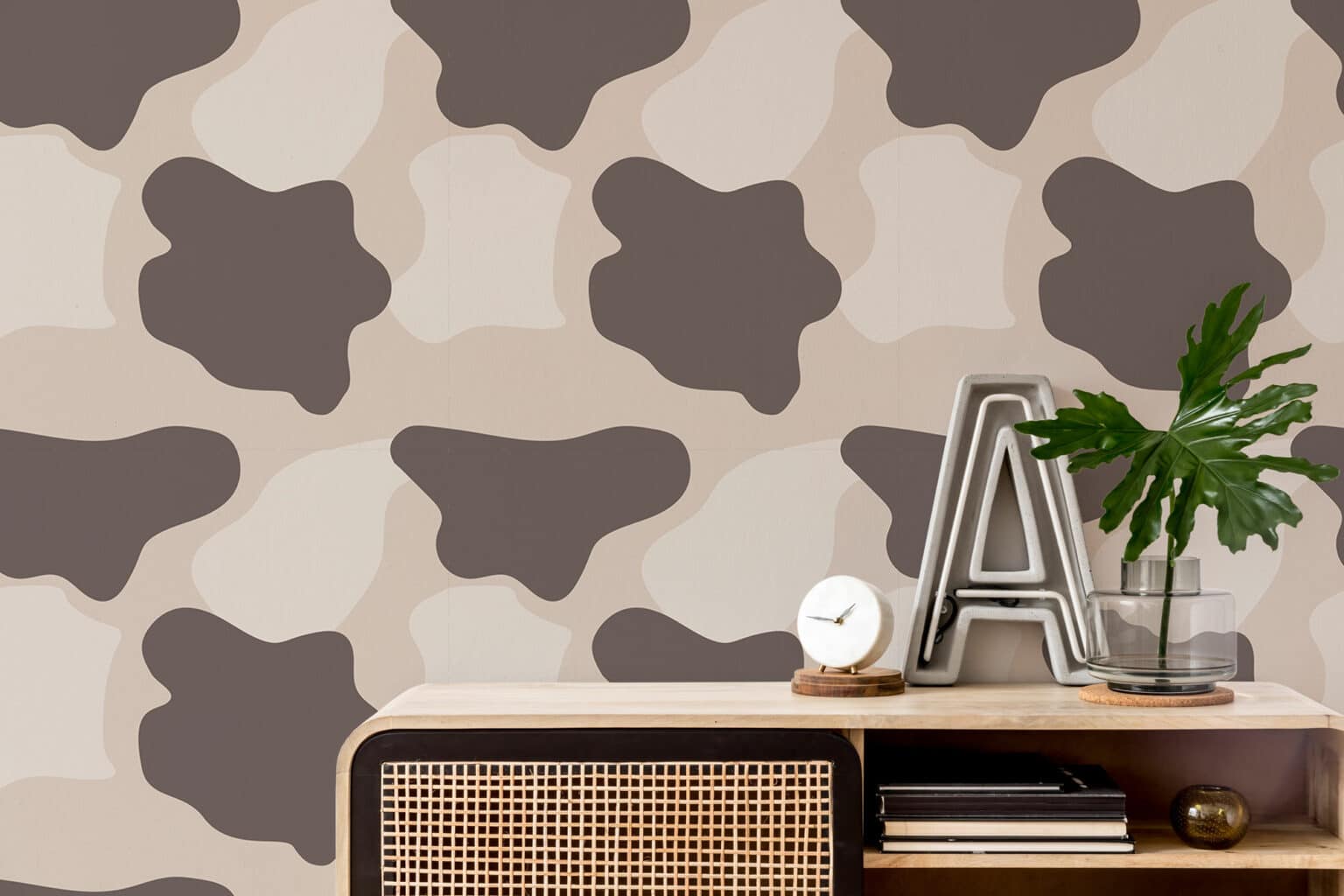 Brown cow print wallpaper - Peel and Stick or Non-Pasted