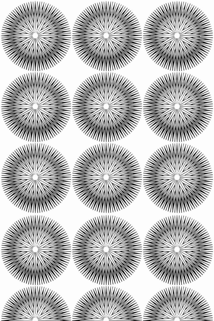 Pattern repeat of Abstract circle removable wallpaper design
