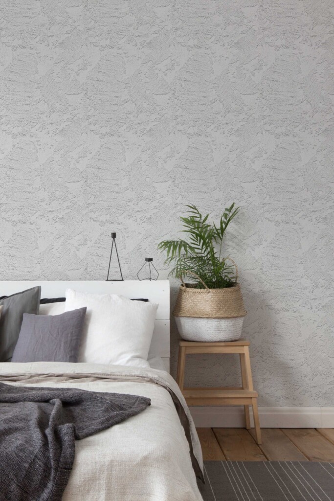 Gray Concrete Look Peel and Stick Wallpaper by Fancy Walls.