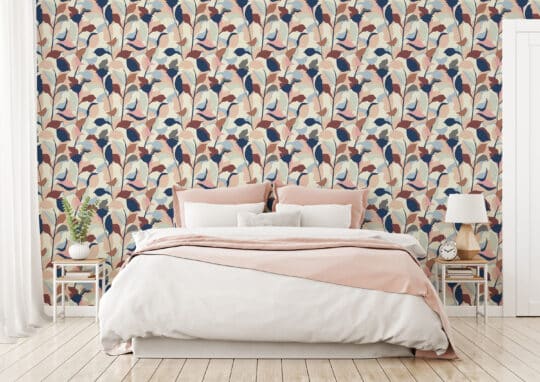 floral multicolor traditional wallpaper