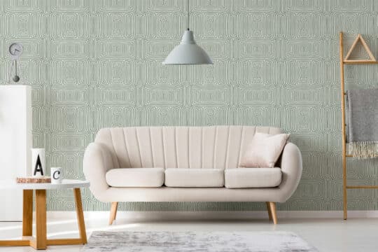 Abstract symmetrical ornament peel and stick wallpaper