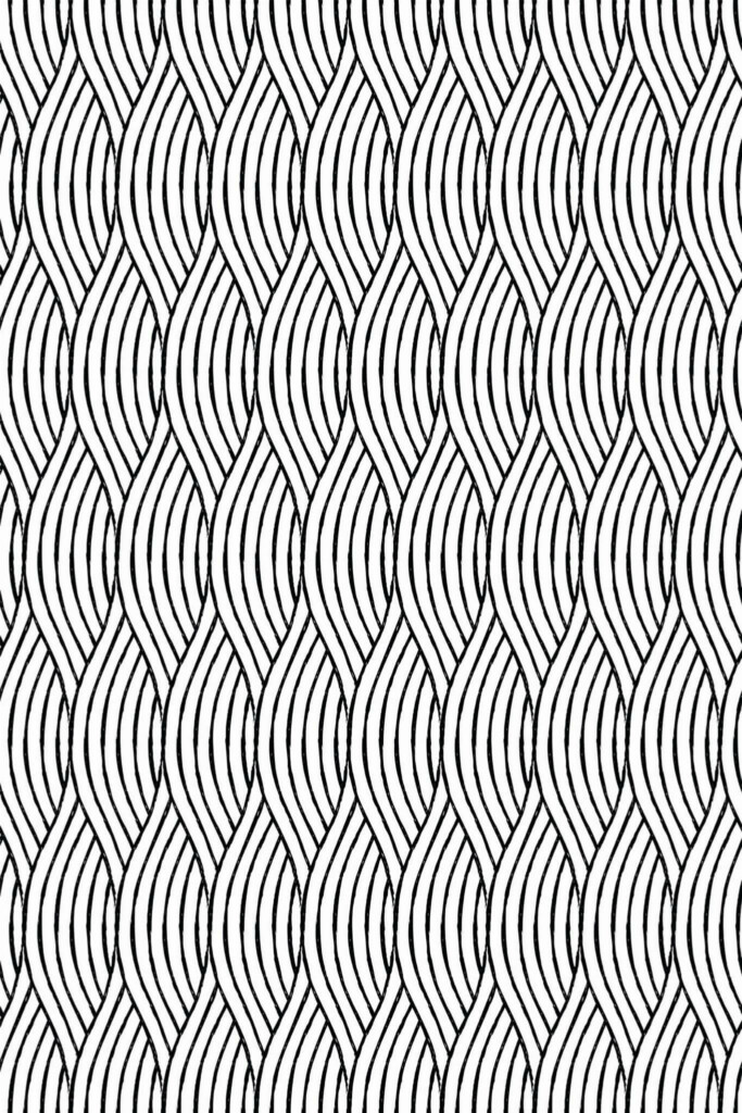 Pattern repeat of Abstract lines removable wallpaper design