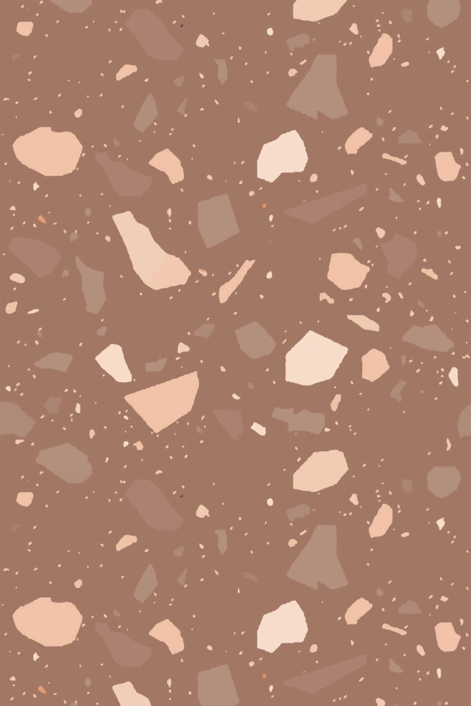 Fancy Walls Brown Terrazzo peel and stick wallpaper