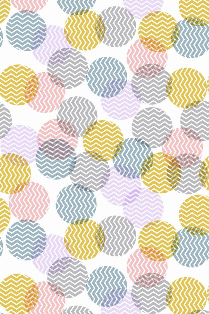 Pattern repeat of Abstract overlapping dots removable wallpaper design