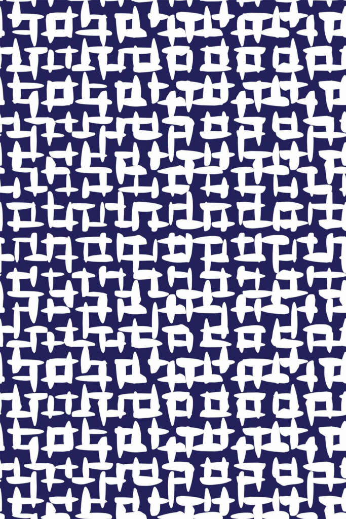 Pattern repeat of Abstract squares removable wallpaper design