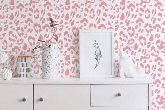 cheetah print pink traditional wallpaper