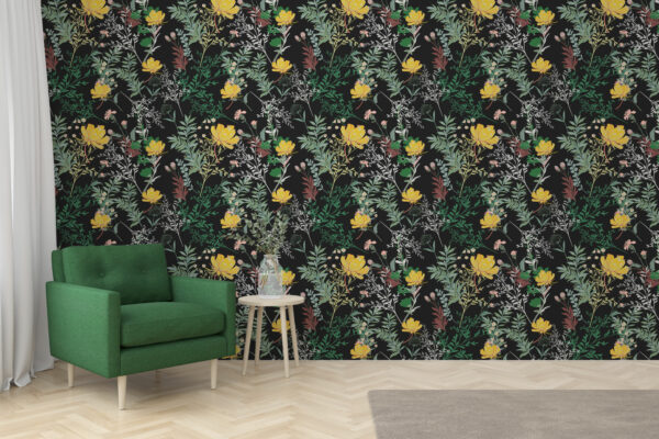 modern floral non-pasted wallpaper