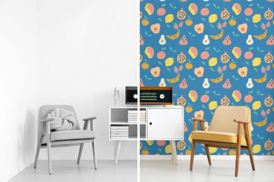 illustrated removable wallpaper