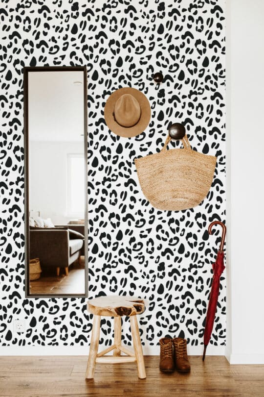 cheetah print non-pasted wallpaper
