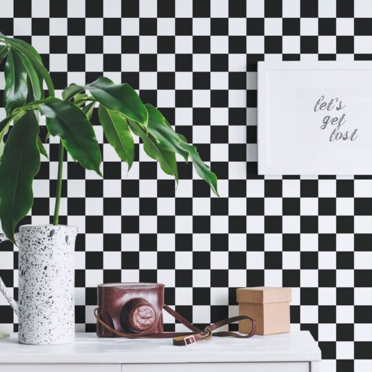 Checkered wallpaper - Peel and Stick or Non-Pasted