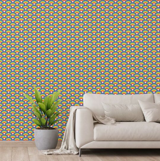 colorful rainbow unpasted wallpaper