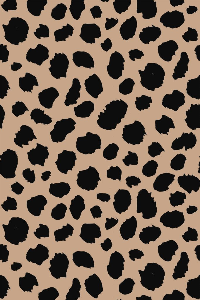 Pattern repeat of Aesthetic cheetah print removable wallpaper design