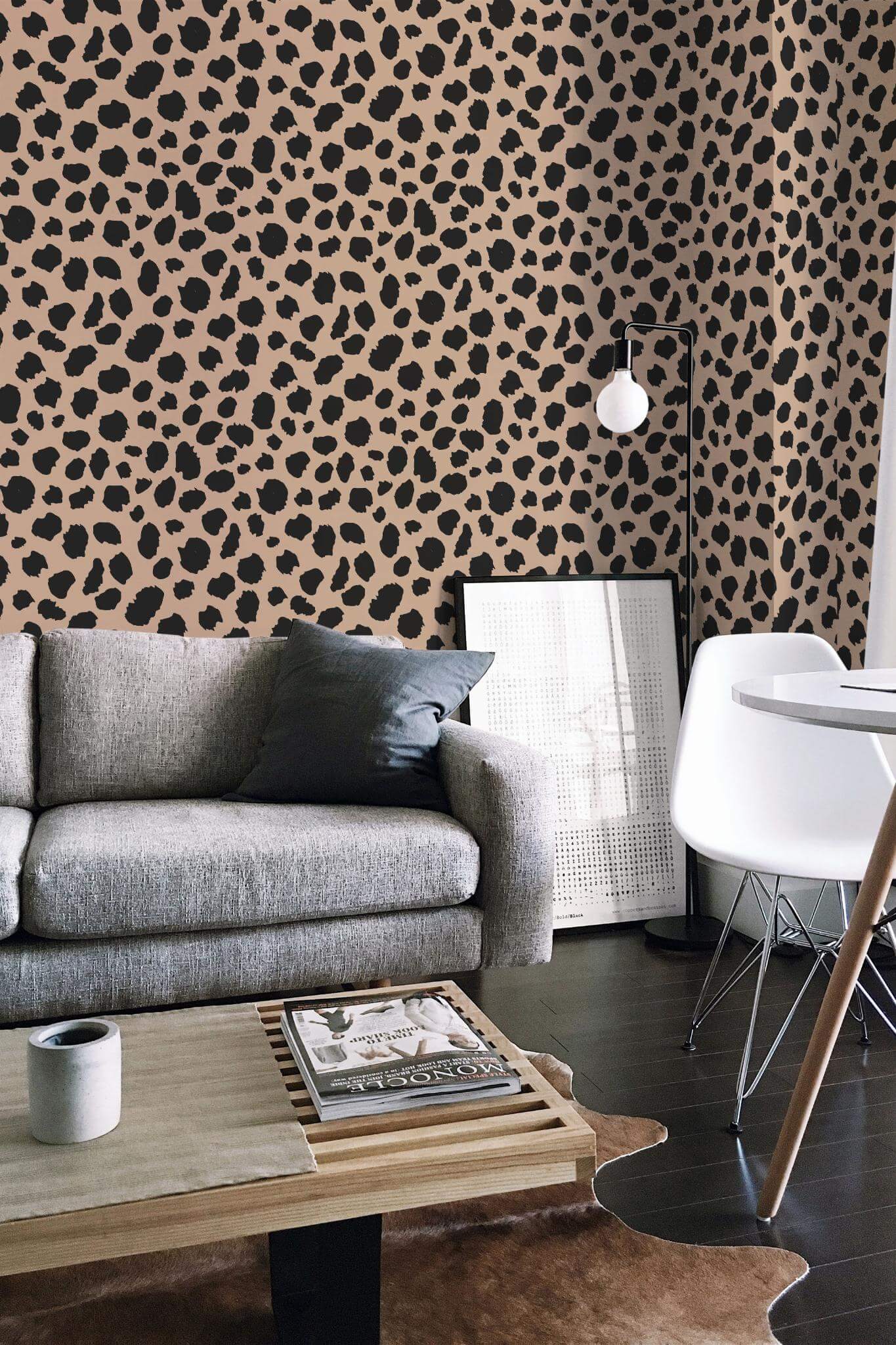 Colorful Painted Cheetah Print Removable Peel And Stick Wallpaper