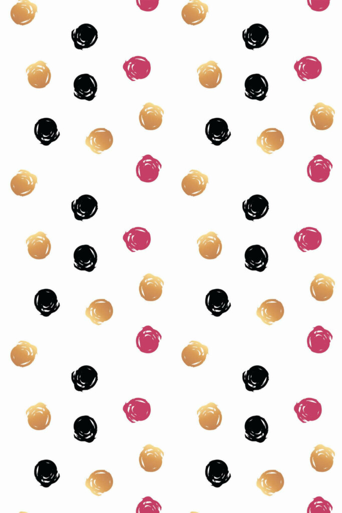 Pattern repeat of Aesthetic dots removable wallpaper design