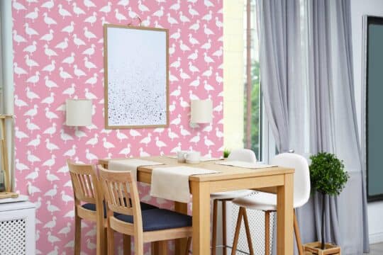 pink stick and peel wallpaper