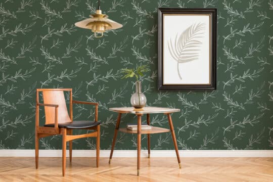 aesthetic green white and green traditional wallpaper