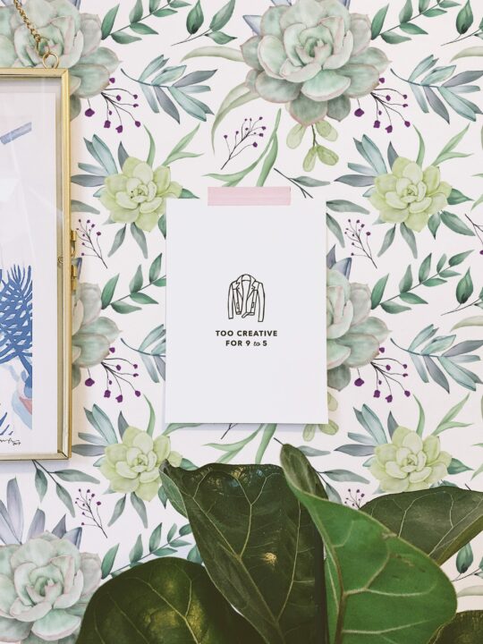 succulent peel and stick wallpaper