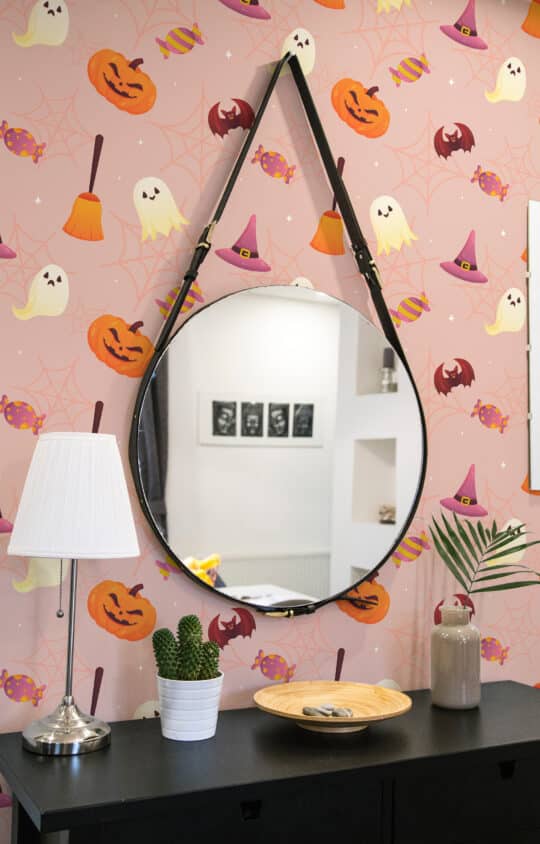 halloween-pink-traditional-wallpaper