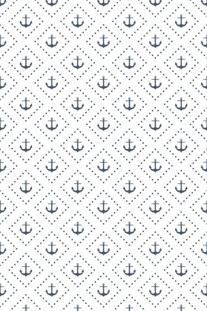 Pattern repeat of Anchor removable wallpaper design