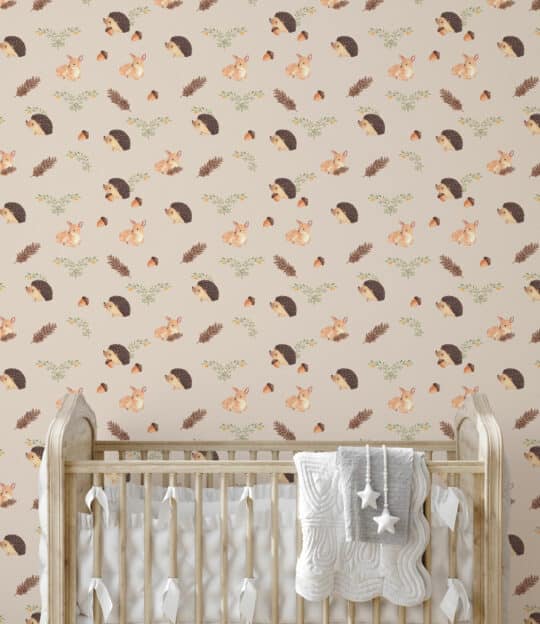 brown and beige seamless unpasted wallpaper