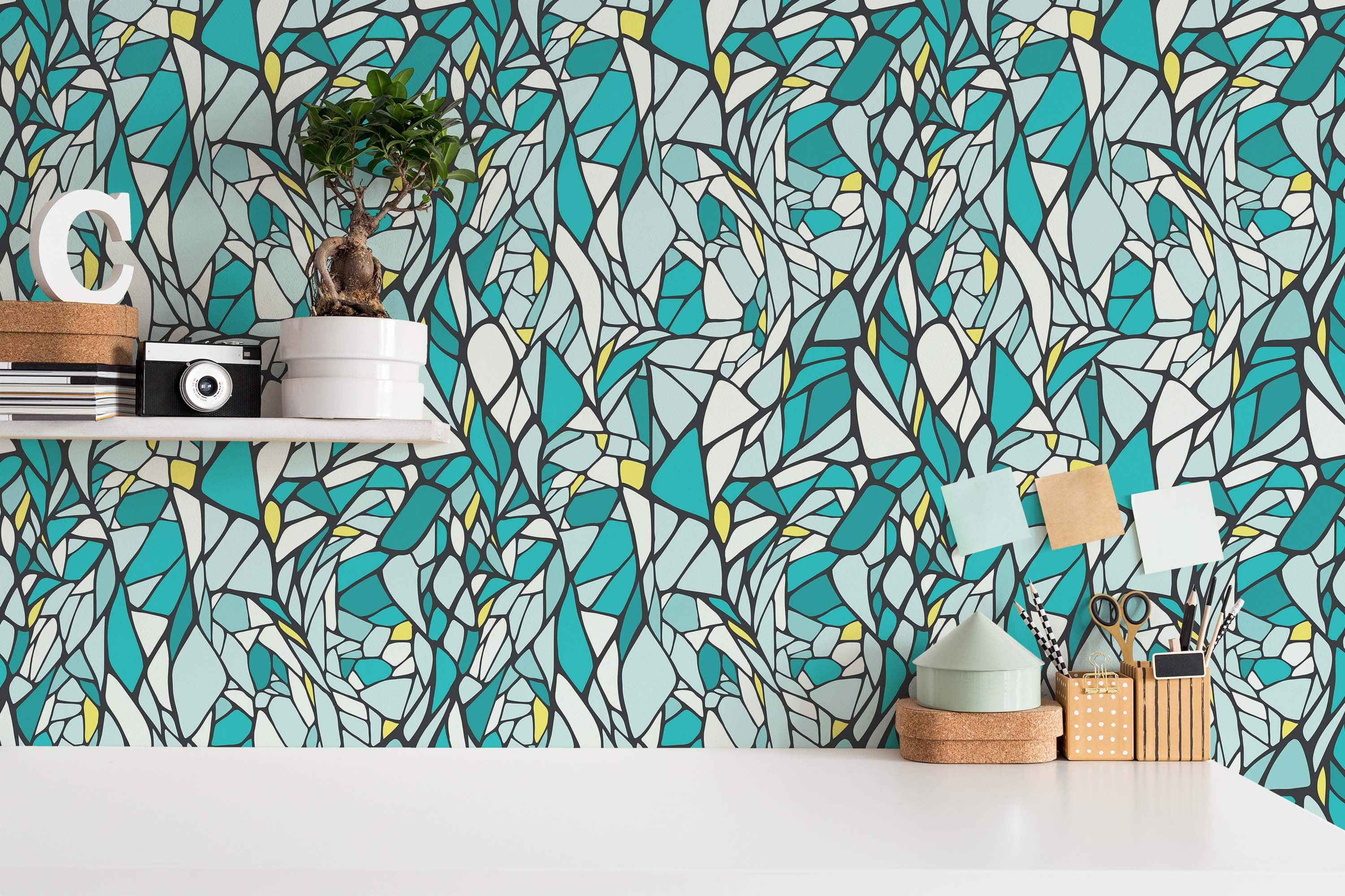 Mosaic wallpaper - Peel and Stick or Non-Pasted