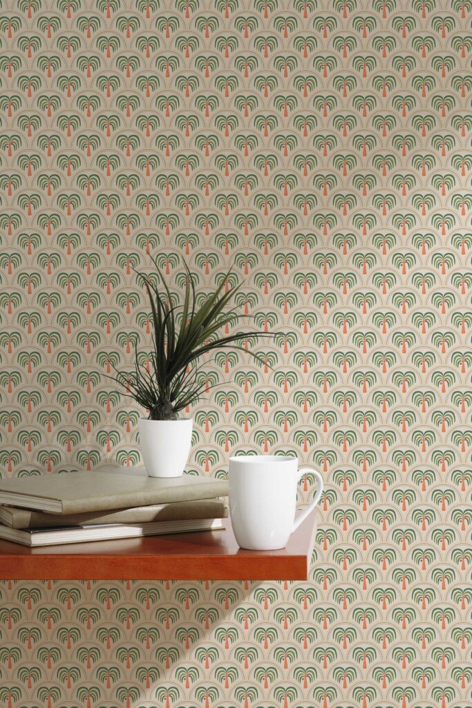 Fancy Walls traditional wallpaper featuring a stylish Beige Plant and tree theme.