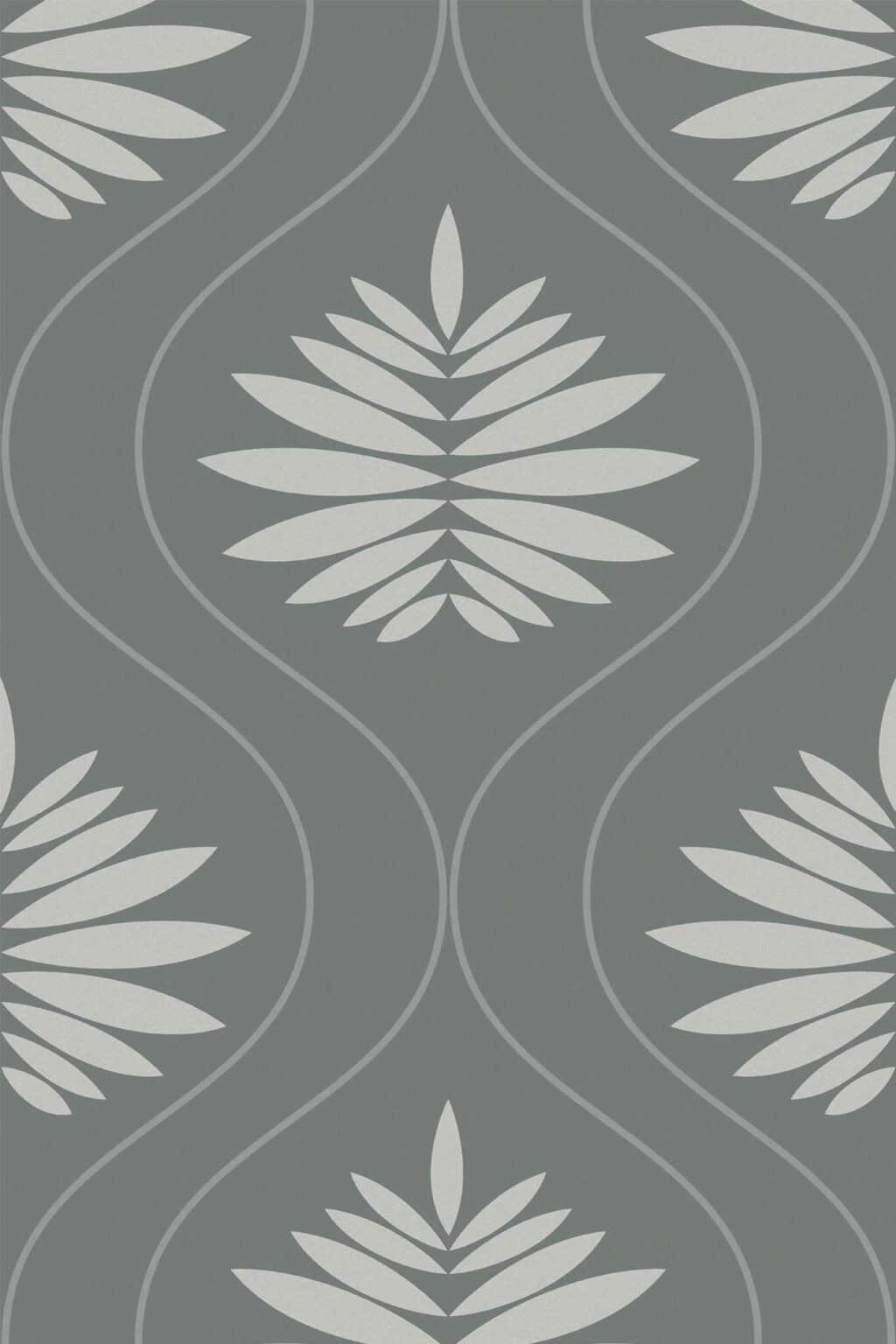 Art deco flower Peel and Stick Wallpaper or Unpasted