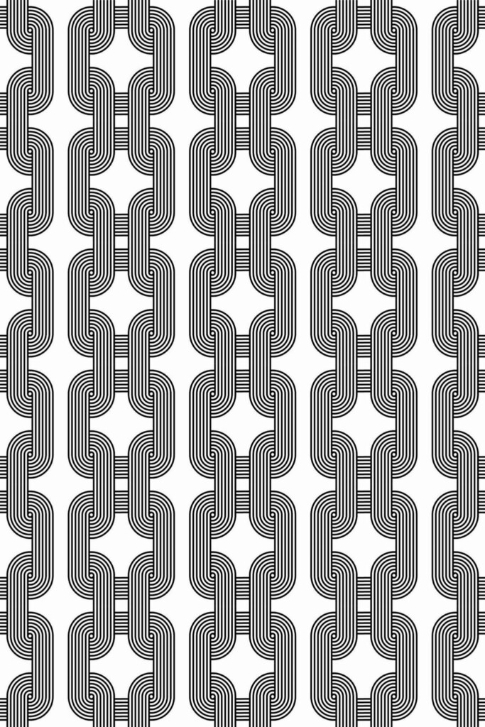 Pattern repeat of Art deco geometric removable wallpaper design