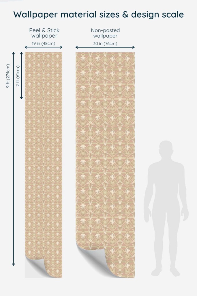 Beige Geometric wallpaper for walls from Fancy Walls