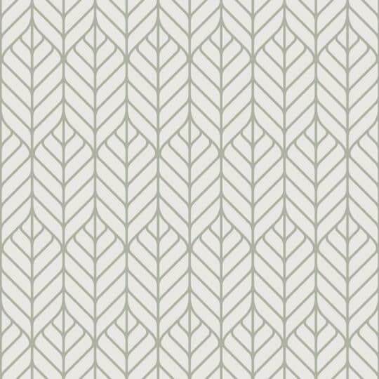 art deco leaf non-pasted wallpaper