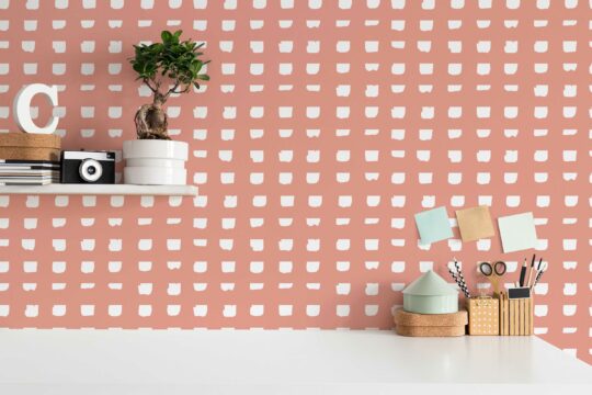 Pink Grid unpasted wallpaper design by Fancy Walls