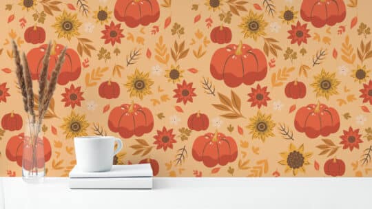 pumpkin removable wallpaper