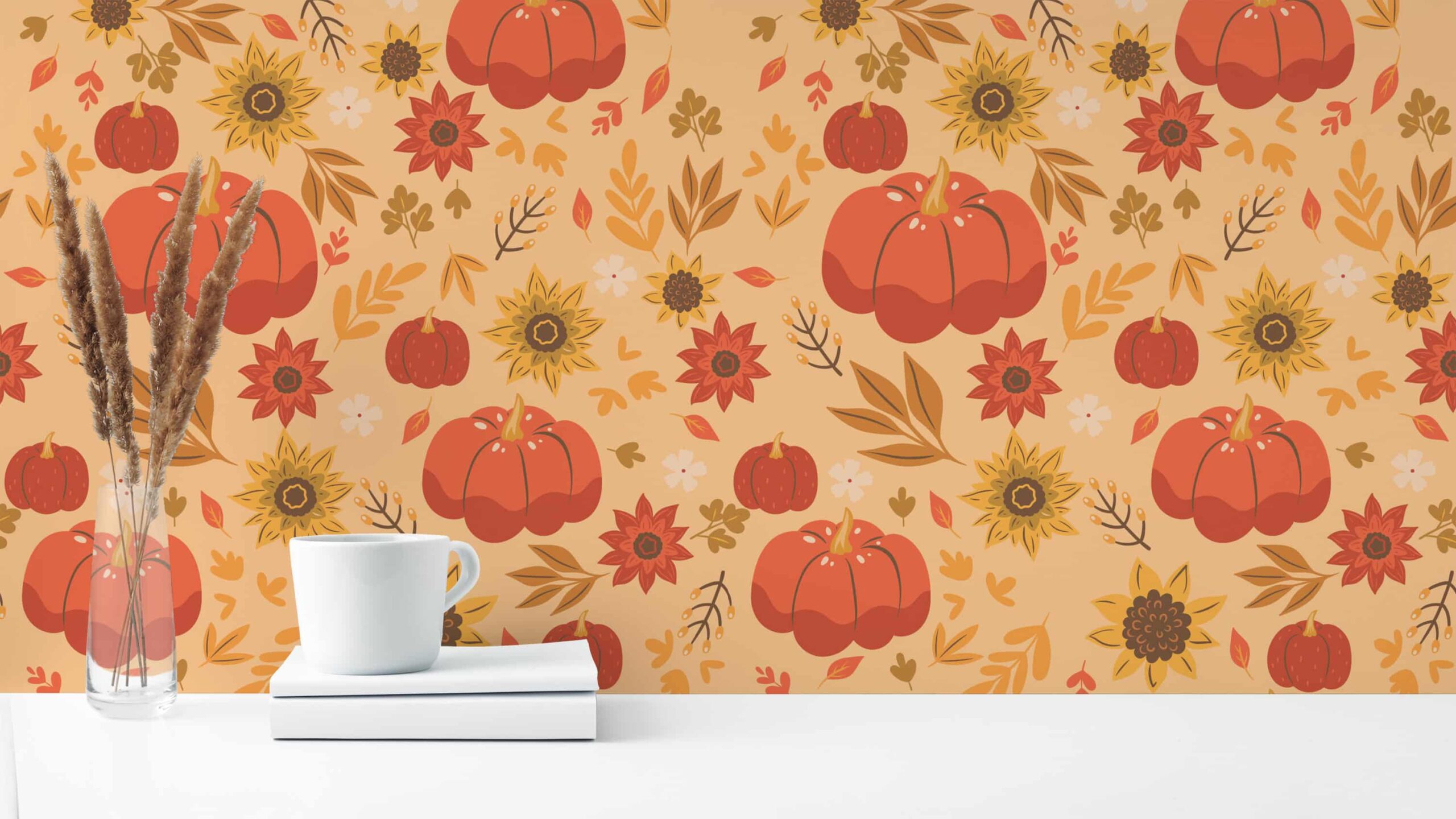 pumpkin removable wallpaper