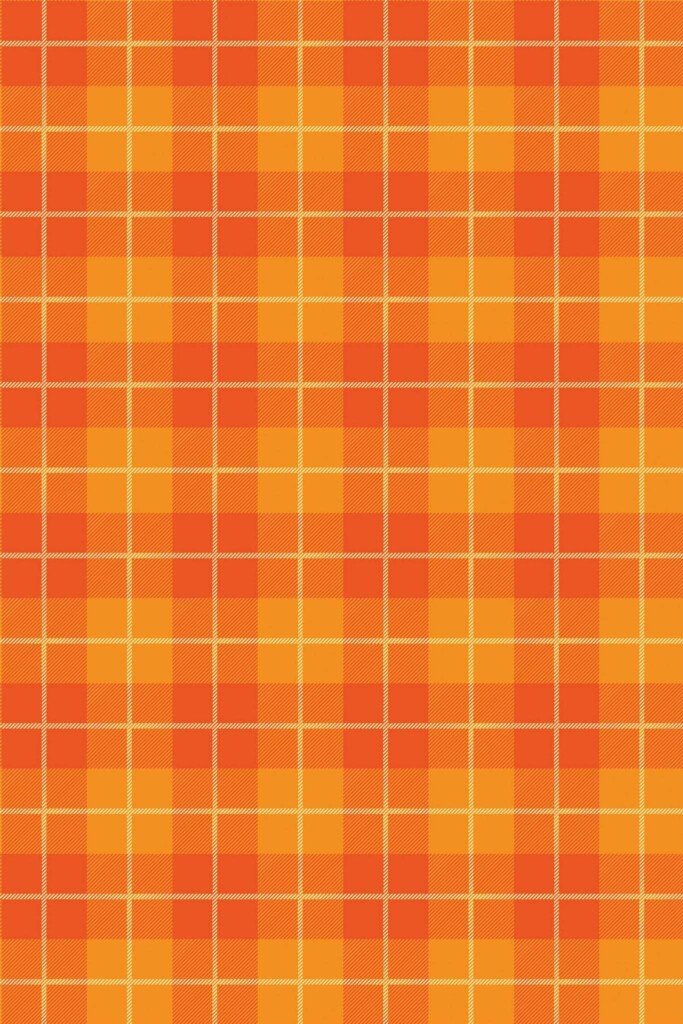 Pattern repeat of Autumn plaid removable wallpaper design