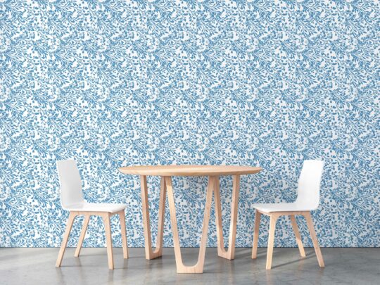 Azure Botanical Dreams removable wallpaper by Fancy Walls