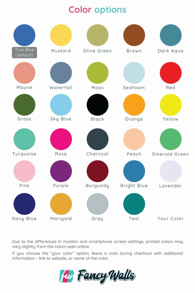 Custom color choices for Azure Flight wallpaper for walls