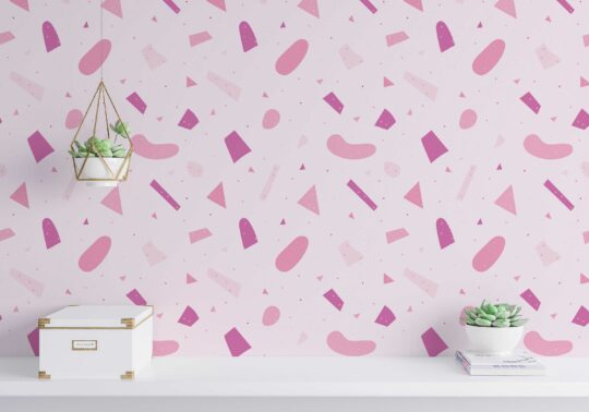 Pink Barbie theme portrayed on traditional unpasted paper
