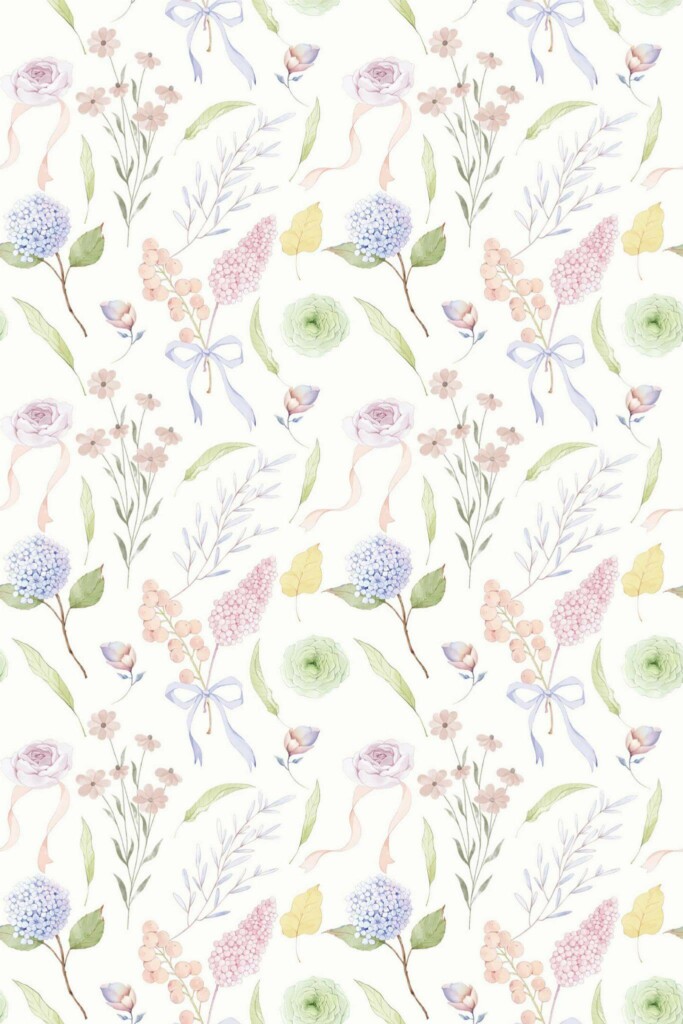 Pattern repeat of Baby Room removable wallpaper design