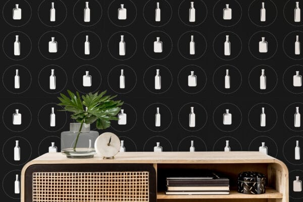 bar bottle non-pasted wallpaper